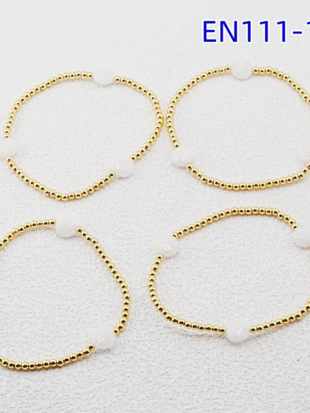 Enewton White Natural Stone Bracelet Set